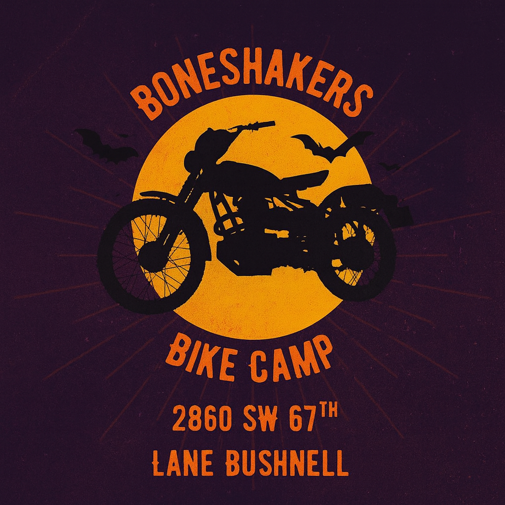 Boneshakers Bike Camp Halloween Logo